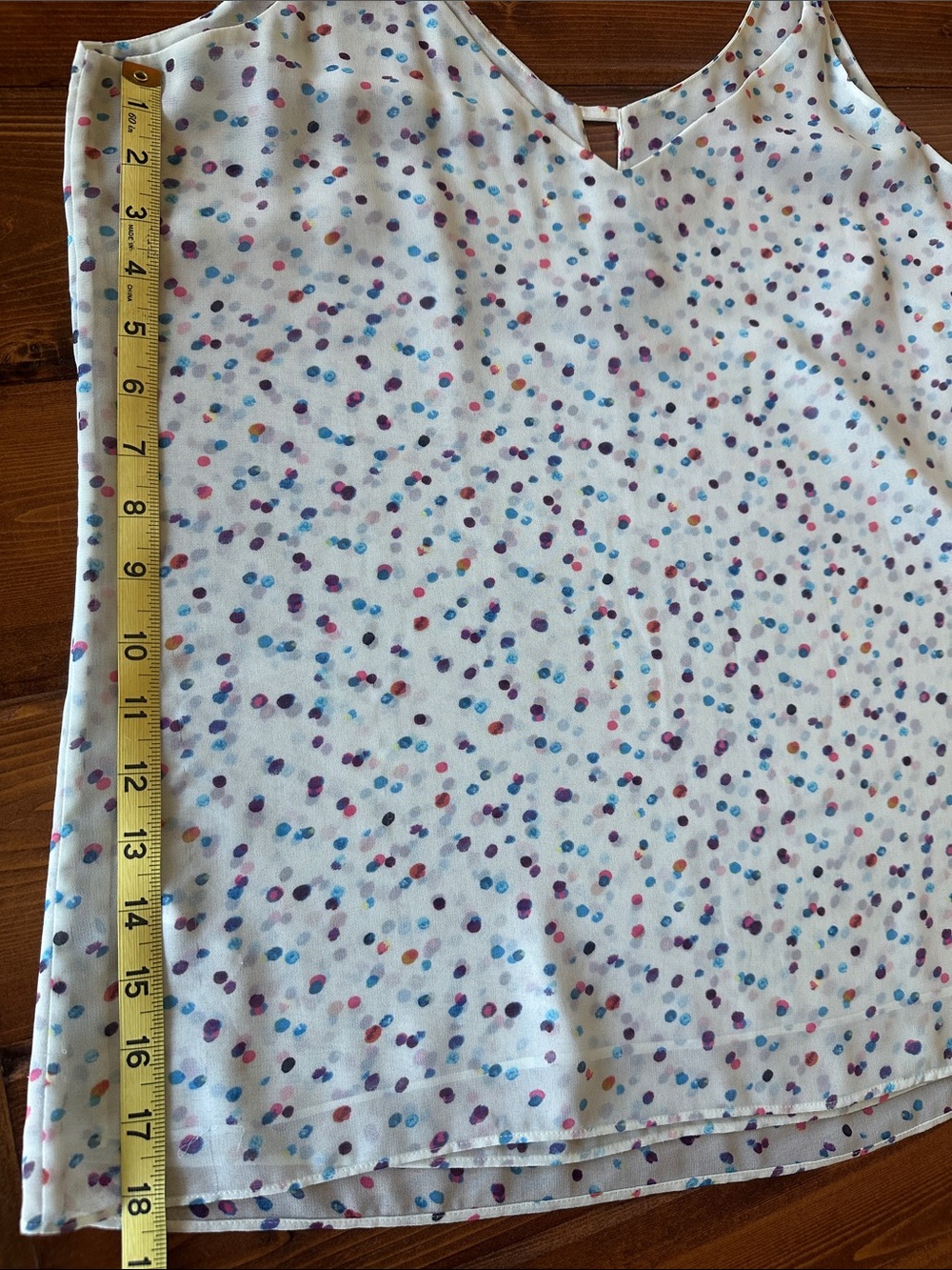 CAbi White Camisole with Multicolor Dot Print - Picture 6 of 6